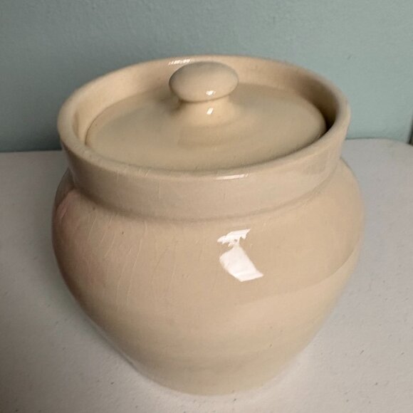 Ellis Prod Pottery Vintage Lidded Clay Pottery Jar with Desert Motif - Picture 4 of 9